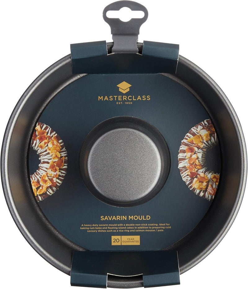 Master Class MasterClass Ring Cake Tin with PTFE, PFOA and BPA Free Non Stick, Robust 1mm Thick Carbon Steel, Savarin Mould 20cm (8”) for Cakes and Desserts, Rust Resistant, Ultimate Double-Layer, Grey - Image 2